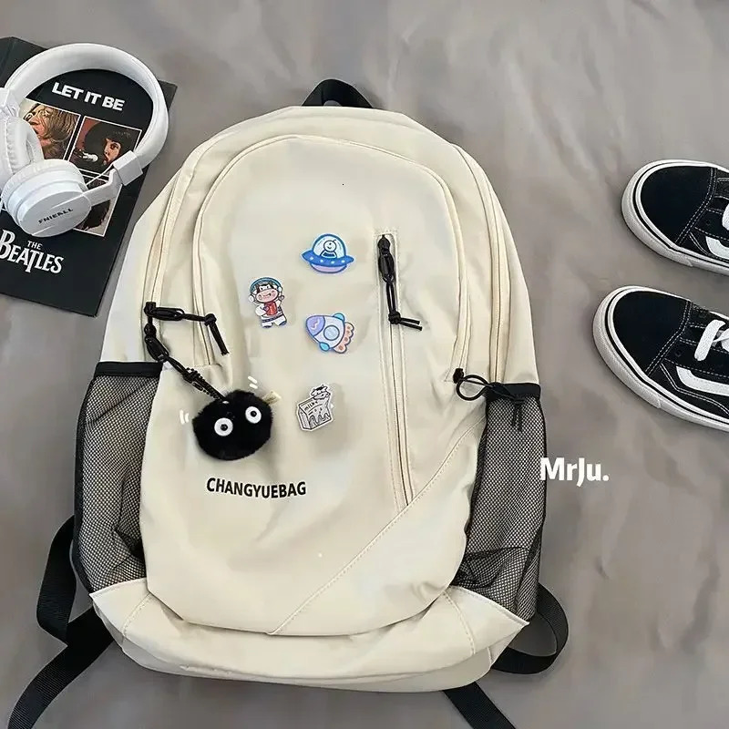 High school shoulder bag school bag Harajuku retro backpack Kawaii shoulder bag womens casual fashion Mochila 241111