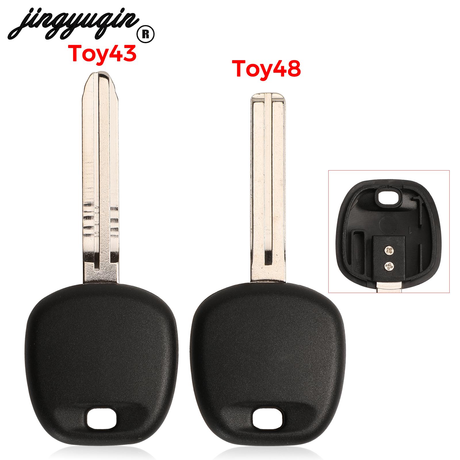 jingyuqin Transponder Blank Key Shell Case For Toyota RAV PRADO COROLLA Camry Reiz Highlander Yaris Corolla TOY Blade 5