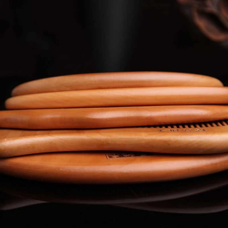 High quality massage wood comb bamboo hair comb natural anti-static hair brush hair care comb mens hair brush styling tool W241112