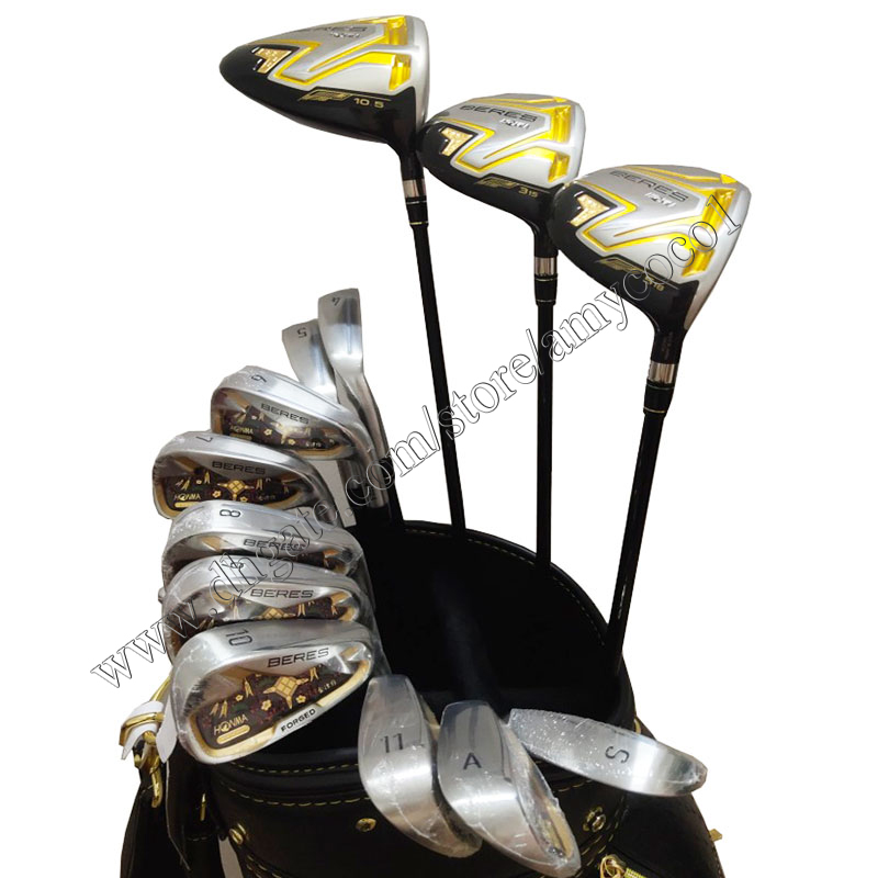 Golf Clubs Men HONMA BERES S-08 Complete Set of Clubs Right Handed Golf Wood Irons Putter and Graphite Shaft/Steel Shaft R or S Flex No Bag