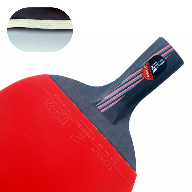 Lemuria professional carbon fiber table tennis racket double-sided inflatable rubber 2.15MM sponge FL or CS handle table tennis bat 241111