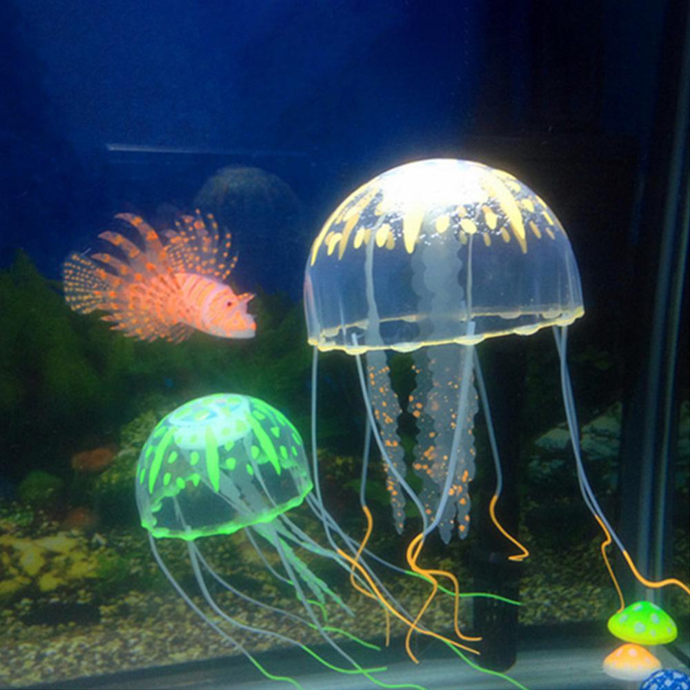 Luminous Jellyfish Aquatic Landscape Luminous Ornament Artificial Aquarium Accessories Jellyfish Underwater Live Plant