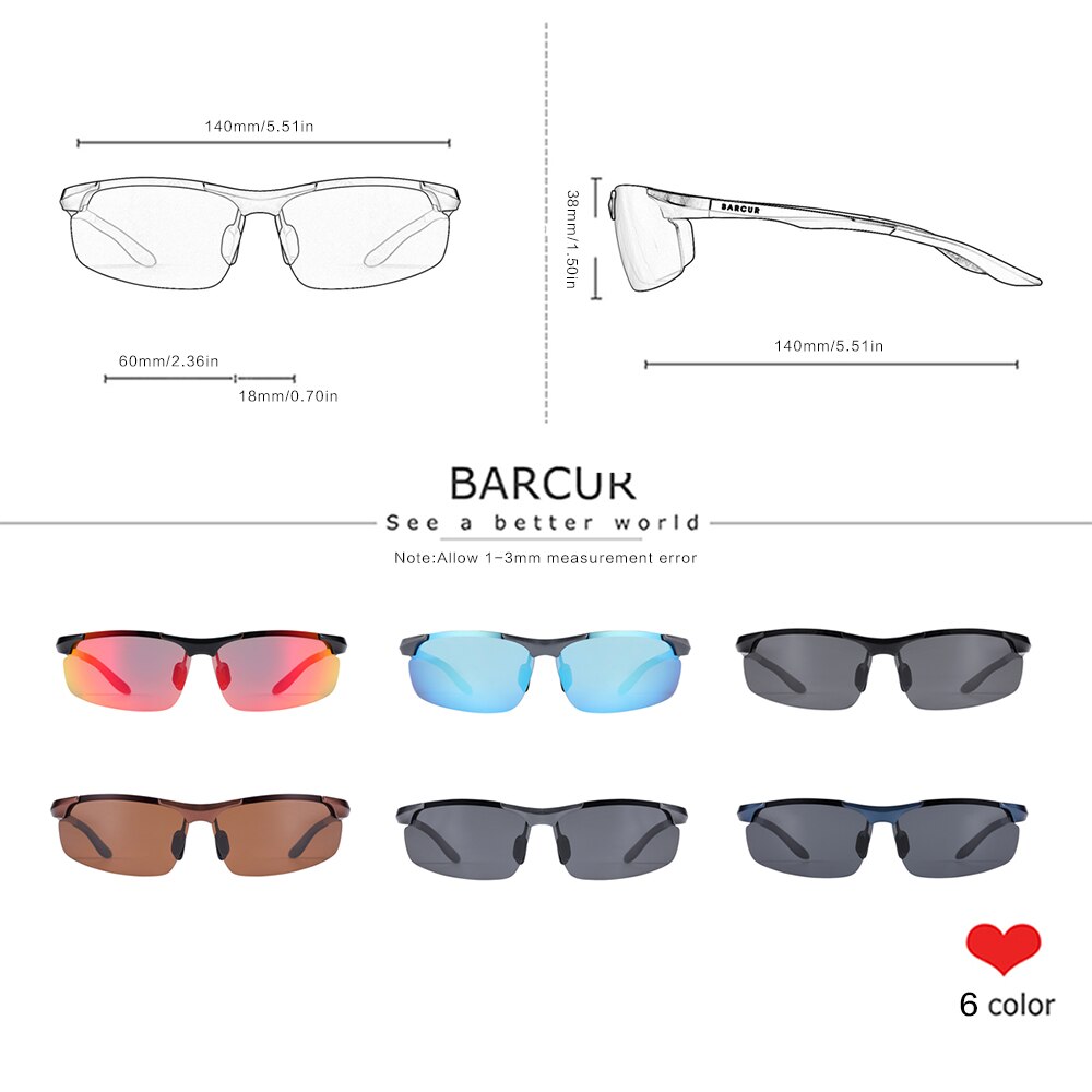 BARCUR Aluminium Magnesium Frame Brand Designer Sunglasses Frame Men Photochromic Rectangle Ultralight Eye Sport Eyewear f7a15