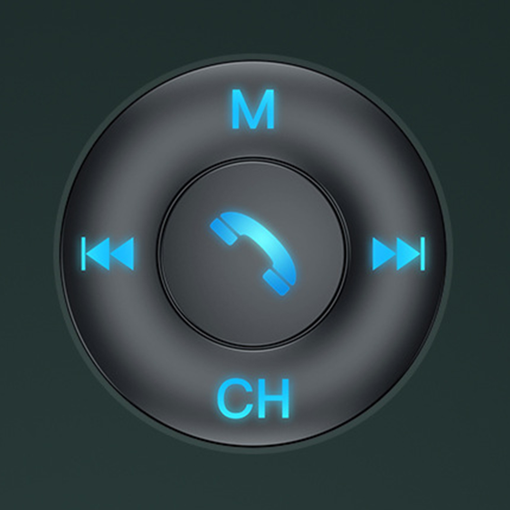 FM Transmitter Modulator Car MP3 Player Receiver 3.5mm AUX Bluetooth-Compatible Car USB MP3 Player Large LCD Screen TF Card