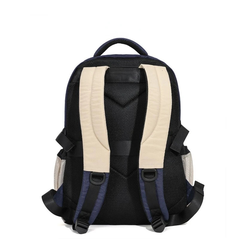 Fashion travel backpack high-capacity unisex Parchwork school bag womens Y2k blue nylon backpack mens backpack backpack 241111