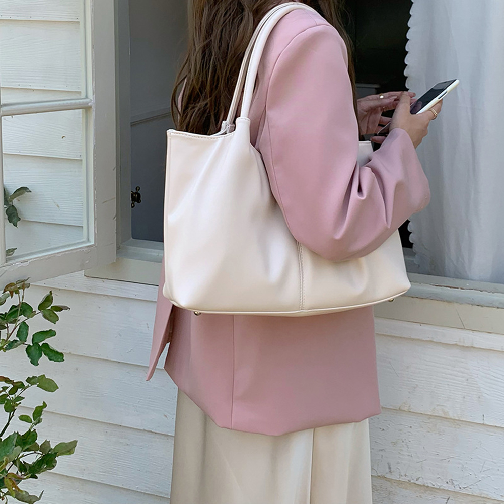 Women Shoulder Bag Luxury Designer PU Leather Tote Bag Vintage Clutch y2k Bags Simple Big Handbags for Women Large Capacity Pack