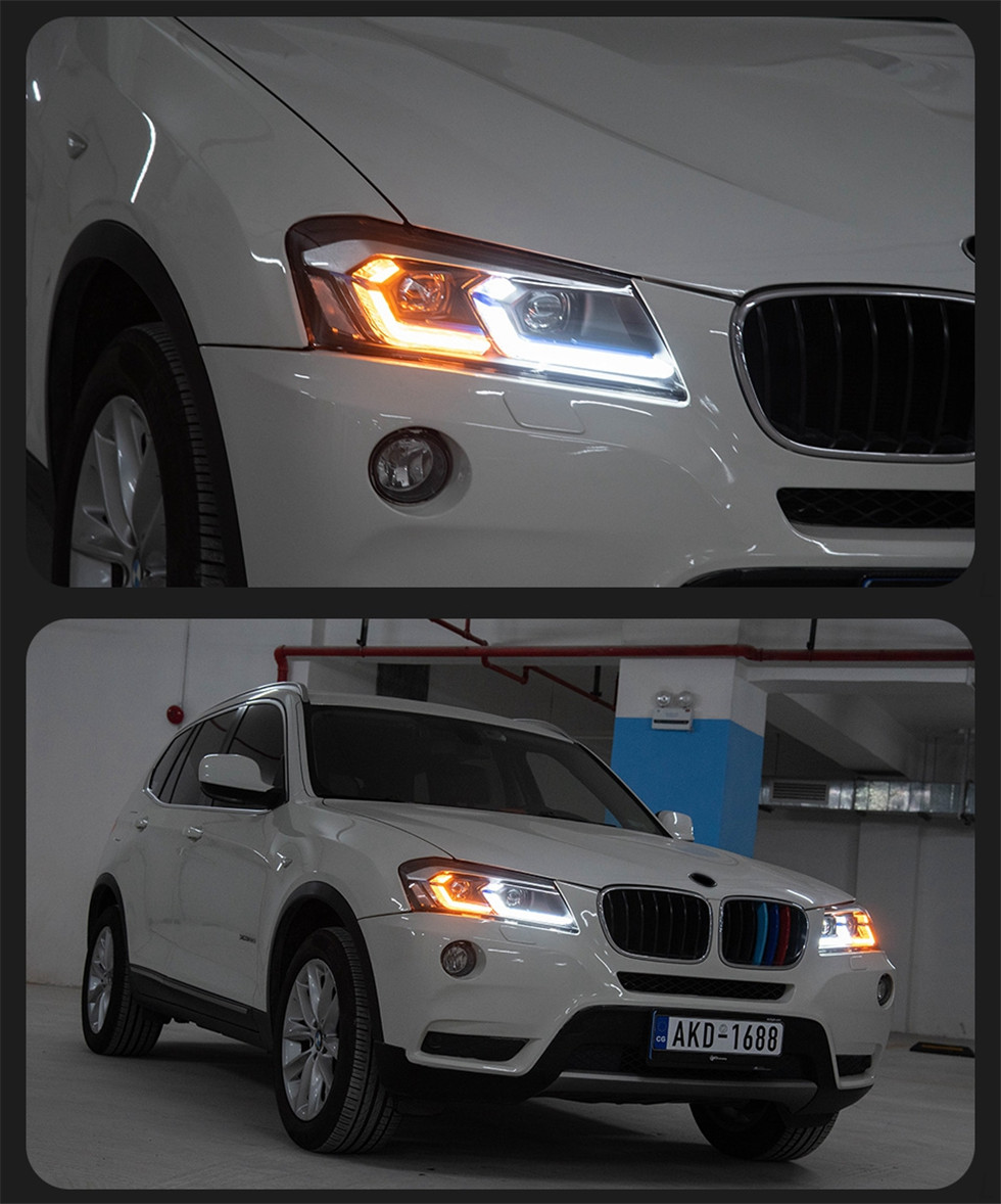 Headlights For X3 F25 2011-2013 LED Signal Auto Headlights Assembly Upgrade High Configure Daytime Running Light