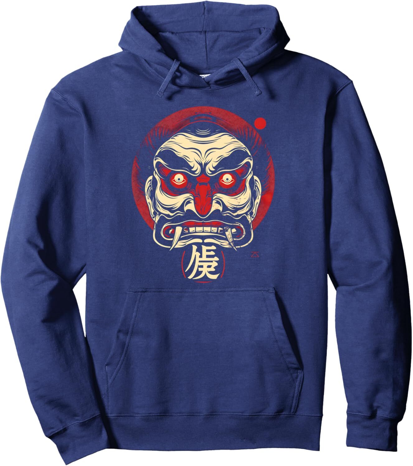 Hoodie for Mens Womens Oni Mask Japanese Demon Halloween Costume Japan Graphic Tees Pullover Hoodie Graphic Hoodies sweatshirt