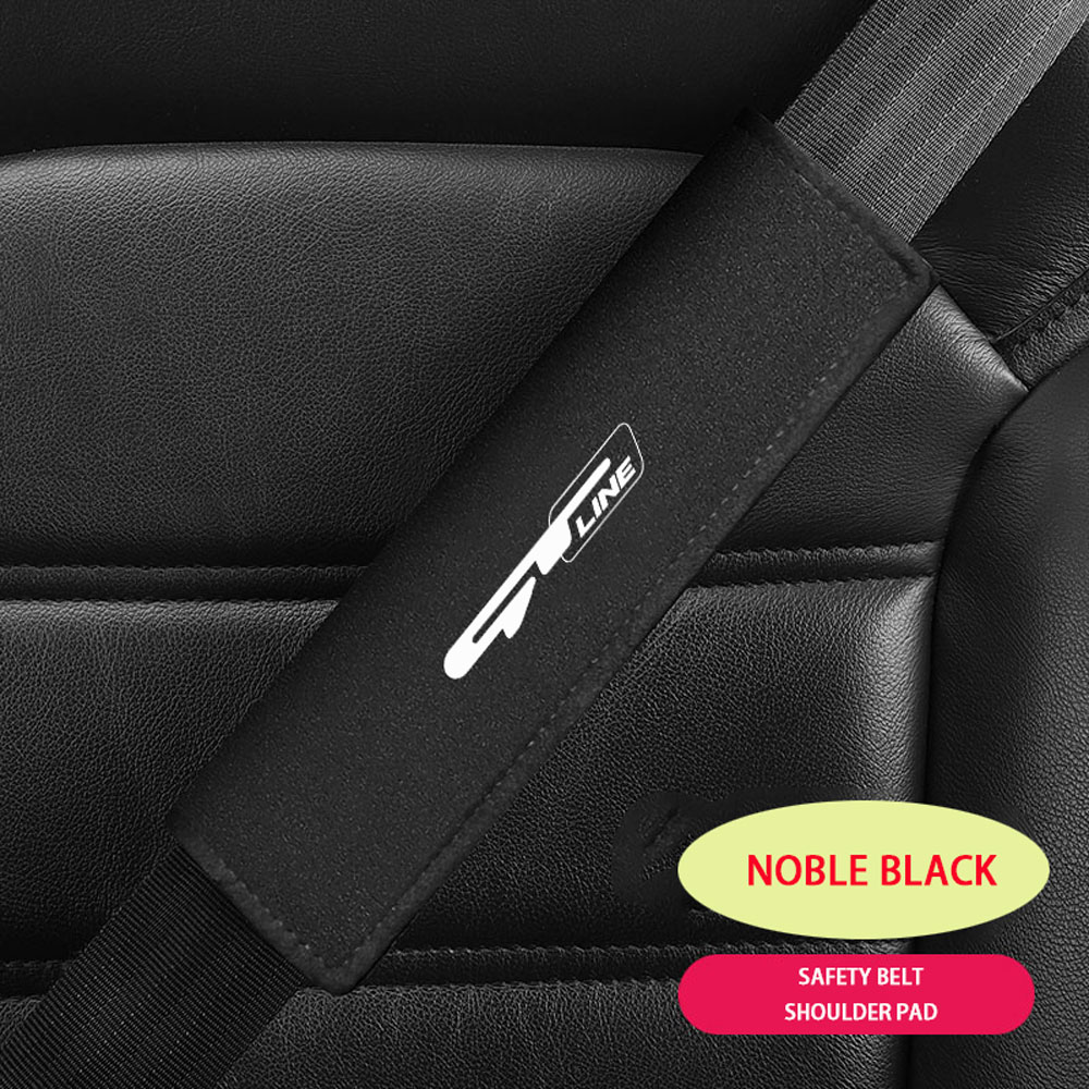 Car Styling Seat Belt Cover Suede Seatbelt Shoulder Strap Protector Pads For KIA GT GTLINE car Accessories c1463