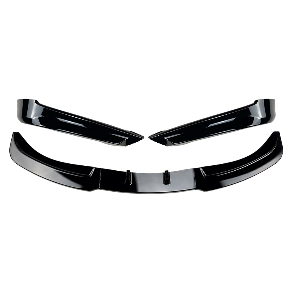 5Pcs Car Front Bumper Spoiler Lip+Side Splitter Cover Trim For 3 Series E90 E91 320i 330i Sedan Base Model Only 2005-2008 6cb47
