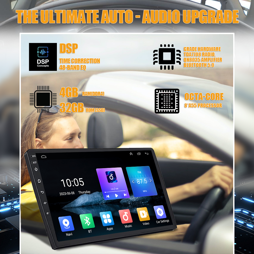 Car Radio Android Player with 360 Camera 8 Core 4G+32G DSP Car System Car Player Support WIFI GPS Bluetooth RDS Radio Kereta