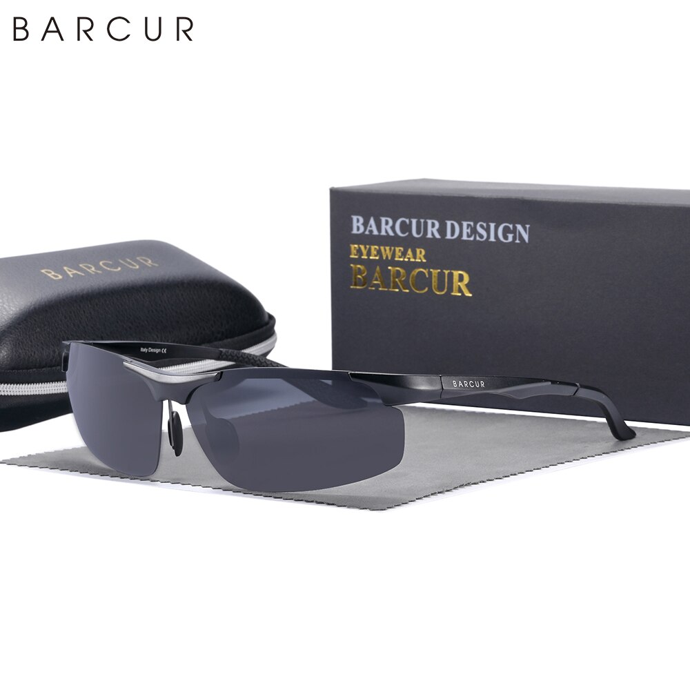 BARCUR Aluminium Magnesium Frame Brand Designer Sunglasses Frame Men Photochromic Rectangle Ultralight Eye Sport Eyewear f7a15