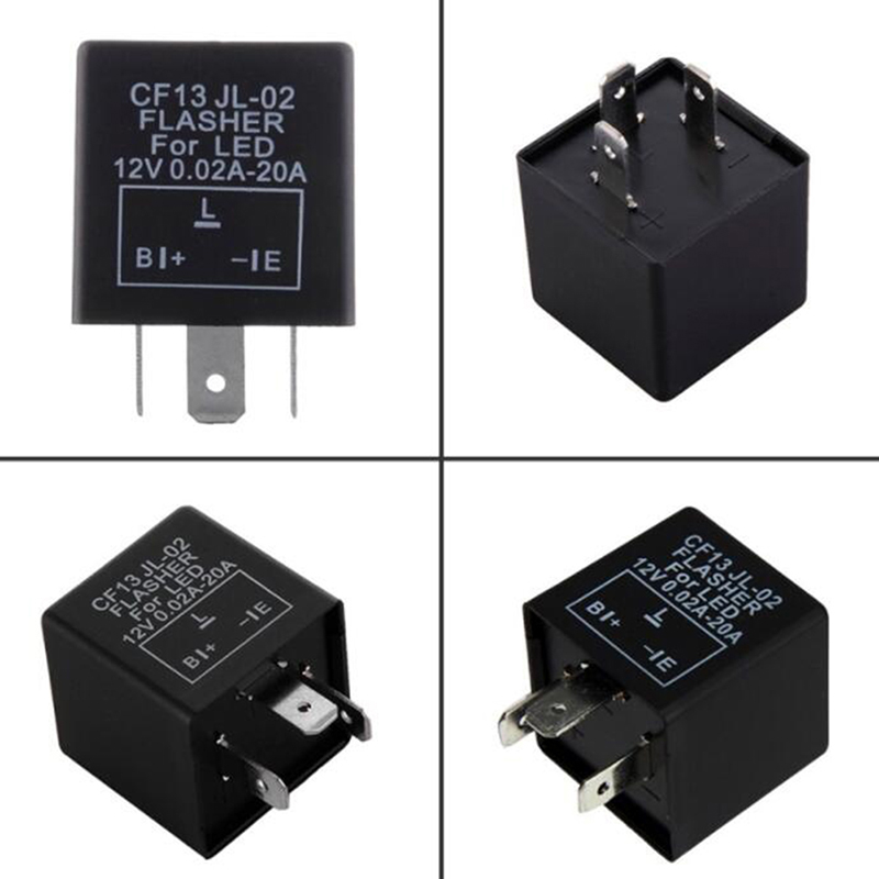 12V 3-Pins CF13/CF14 Adjustable Frequency LED Flasher Relay Motorcycle Turn Signal Indicator Motorbike Fix Blinker Indicator 6905d