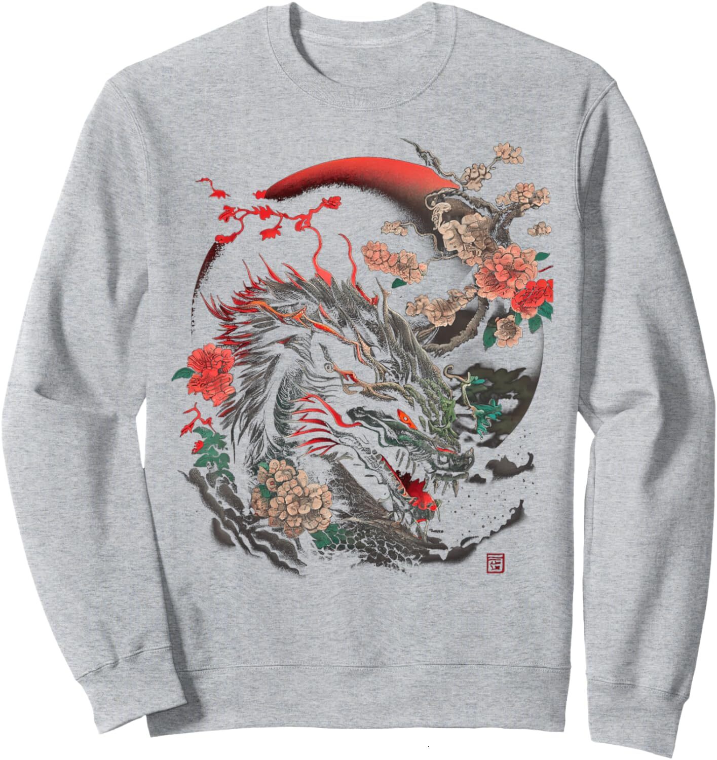 Long Sleeve Shirts for Men sweatshirt Japanese Tokyo Dragon Asian inspired Retro 80's Graphic Tees Sweatshirt T shirt Tee Streetwear Casual tops 