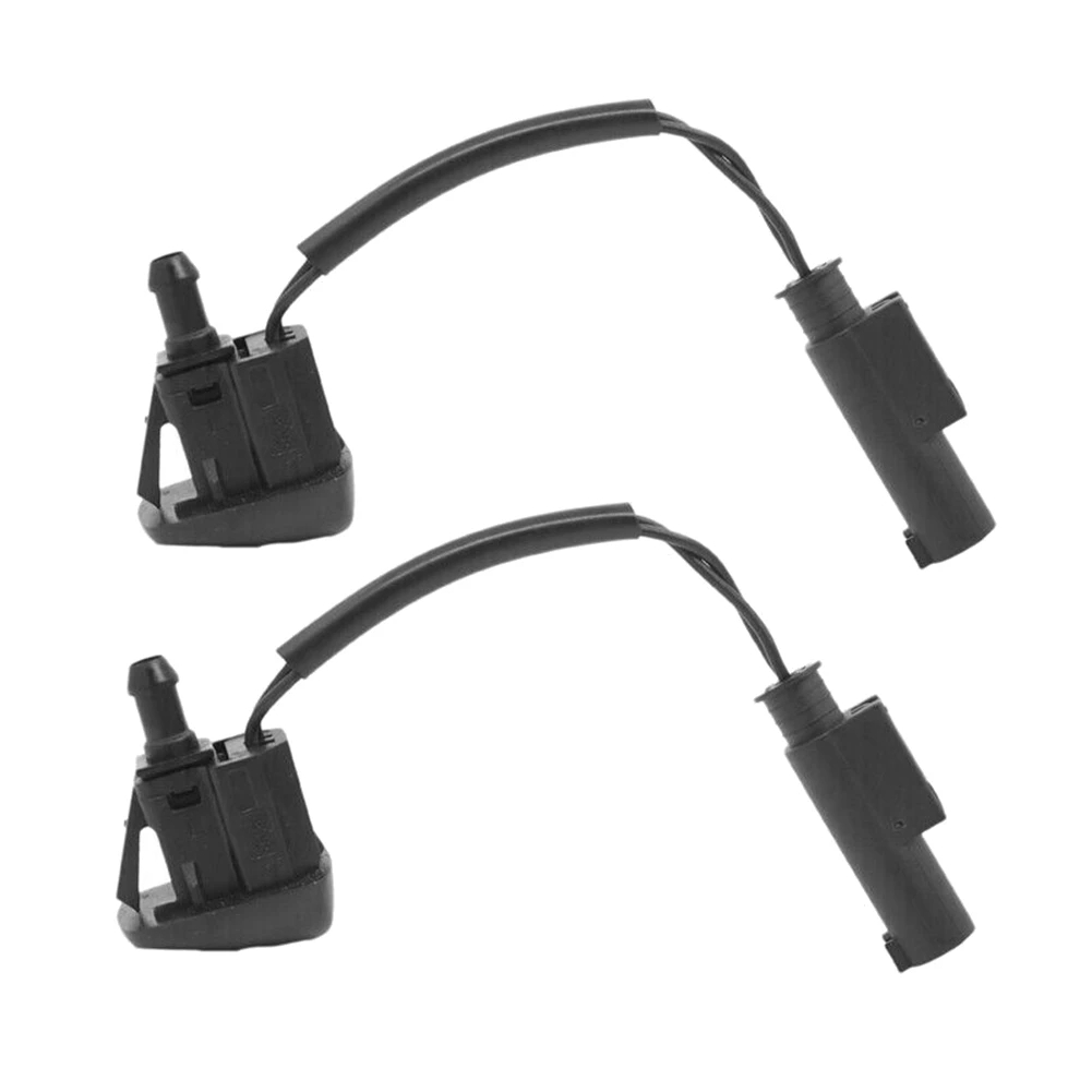 1 Pair Windshield Washer Sprayer Nozzle Jet Heated 61667046060 For 2004-2010 5 Series E60 E61 525I 528I 530I 535I
