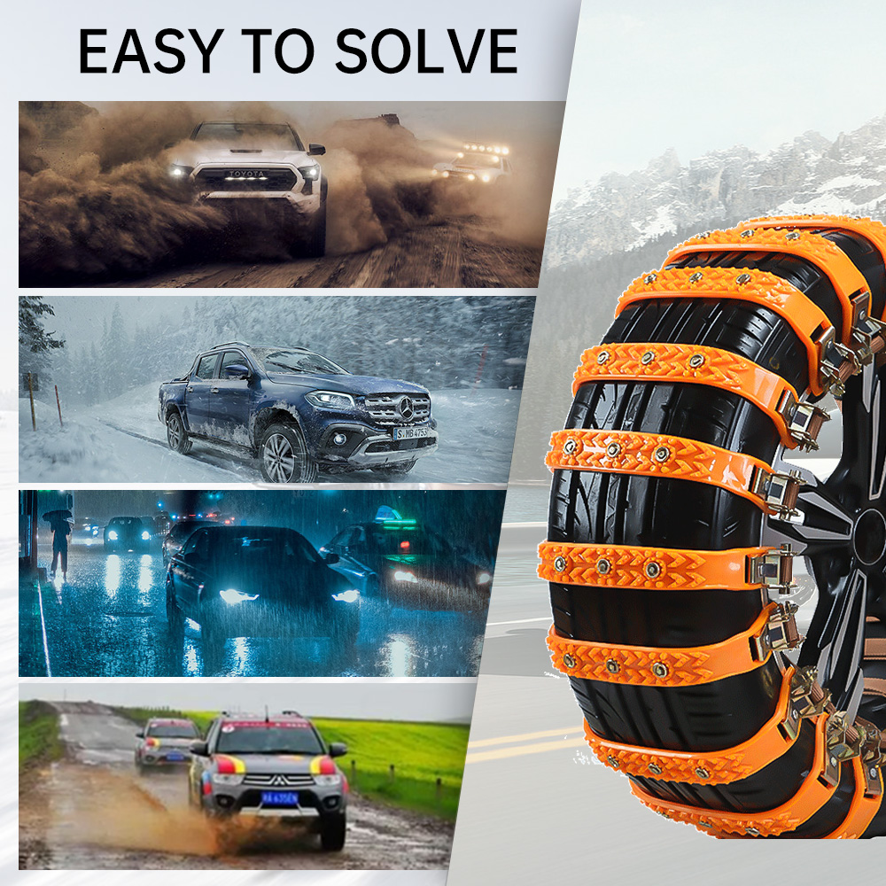 Car Anti-skid SUV General Purpose Mud Tires Winter Universal Non-slip Thickened Widened Wheel Snow Chain