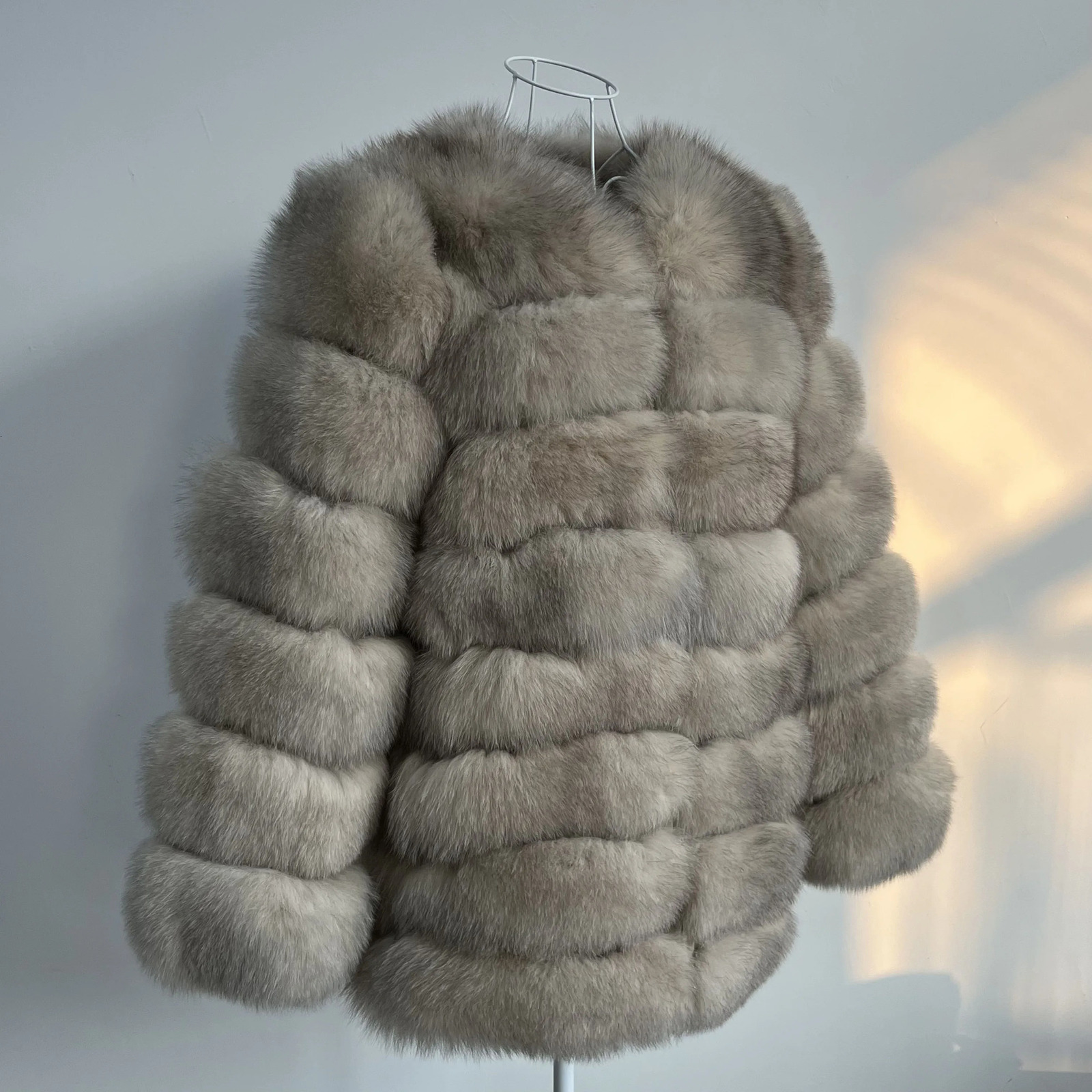 Natural Real Fur Coat For Womens Warm Winter Vest Furry Clothe Outerwear large size 2024Girls Jacket 241112