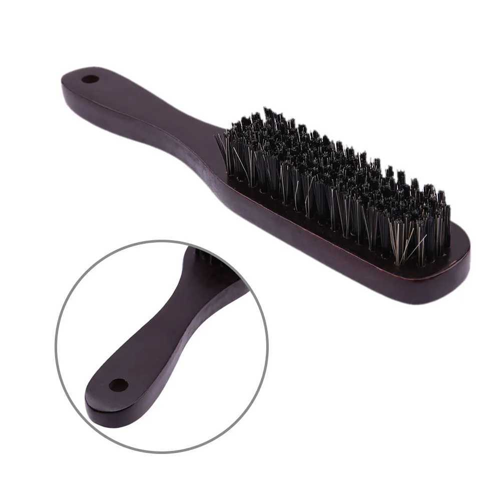 Wooden handle brush hard bristle comb suitable for men women salons hair styling beard combing W241112