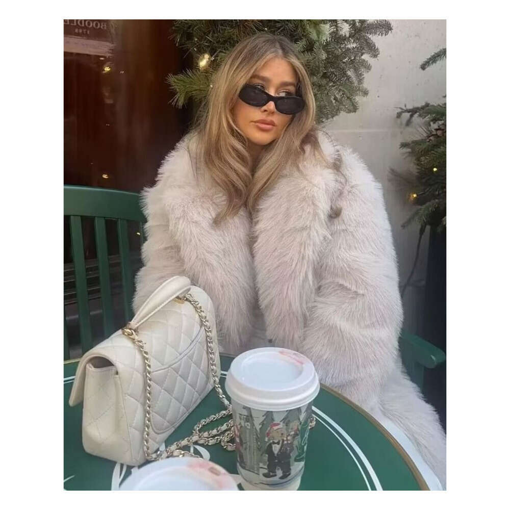 shanshi fur coat women Autumn/Winter Women's Wear Artificial Warm Medium to Long Thick Coat Fur Haining
