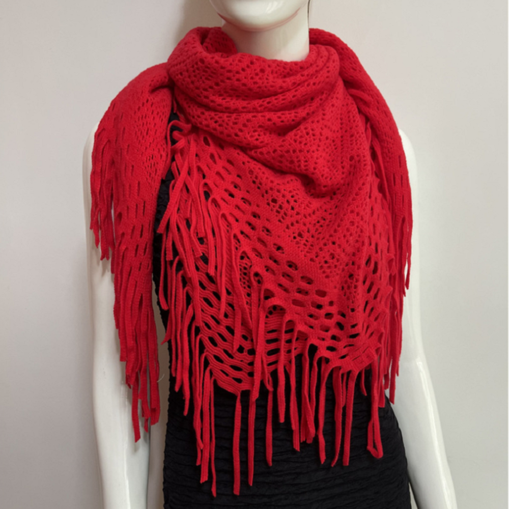 Spring Summer Women's Hollowed-out Fringe Coat Shawl Cape Scarf Plus Size Vintage Scarves Ponchos Scarf Outwear Warm 2023 d2271