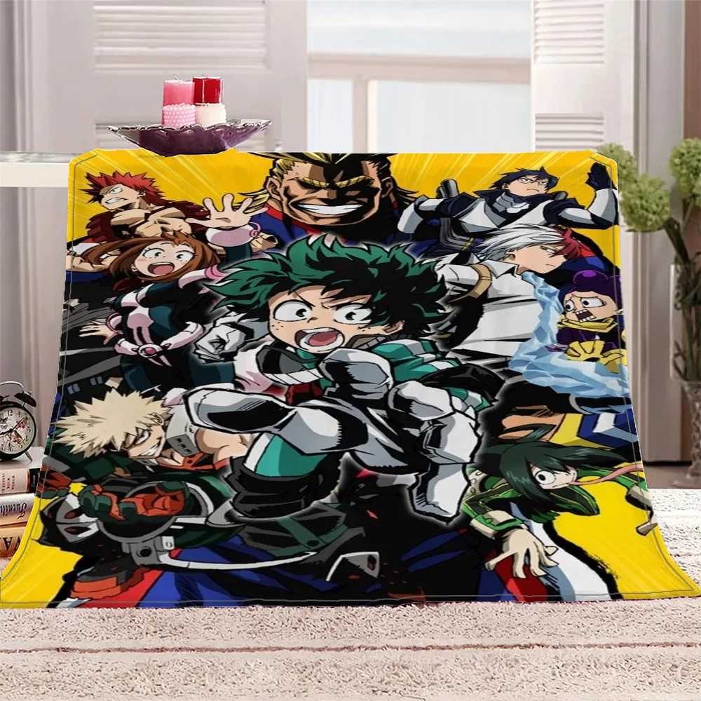 Luxury Blankets Throws My Hero Academia Fluffy Plaid Funny Blanket Bed Blanket 150cm X 200cm Blankets Sofa Decoration CobijaXJ241111