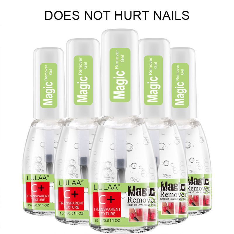 Magic Nail Polish Remover 15ml UV Gel Soak Off Remover Gel Manicure Fast Nail Cleaner