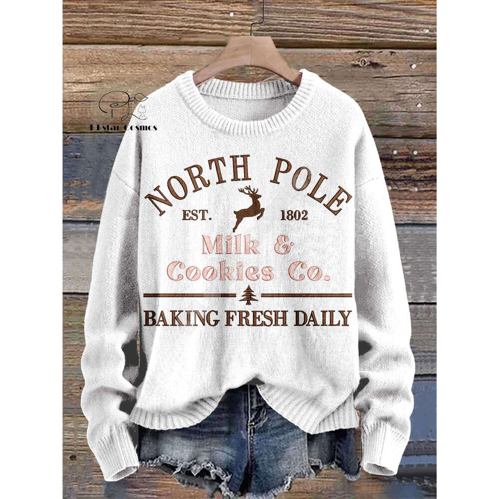 Christmas Santa Claus Cat Dog Graffiti Vintage Retro Winter Ugly Sweater 3DPrint Haruku Pullover Casual Funny Long Sleeves V11