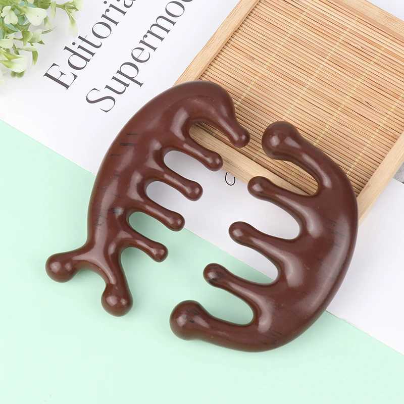 Pc resin massage comb head meridian scalp comb face shoulder neck scraping treatment anti-static wide tooth comb W241112