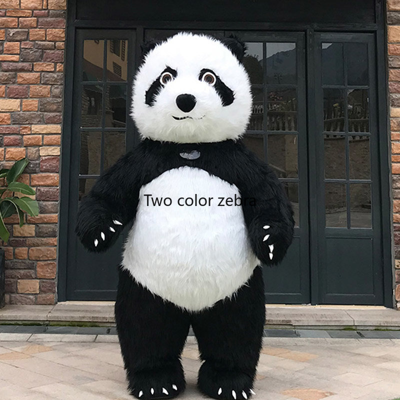 Inflatable Panda Cosplay Furry Costumes Giant Plush Bear Mascot Party Weddding Cosplay Costumes For Adult Man Women Girl Boy