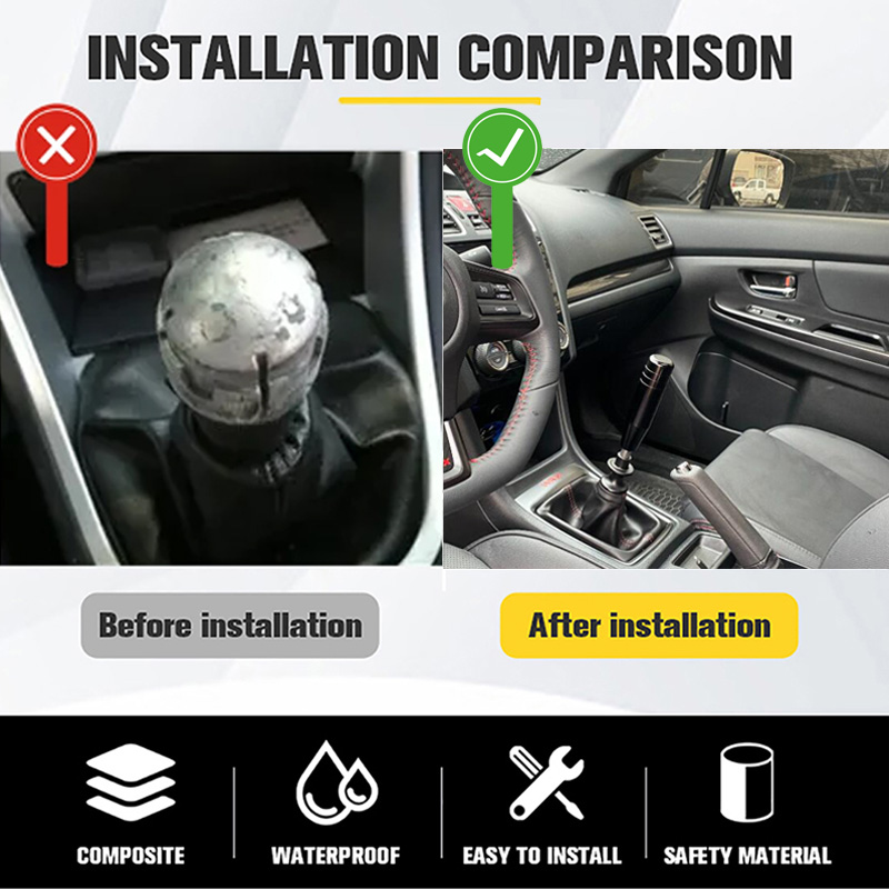 Universal Auto cm Length Manual Car Gear Shift Knob Aluminum Racing With Adapters 5