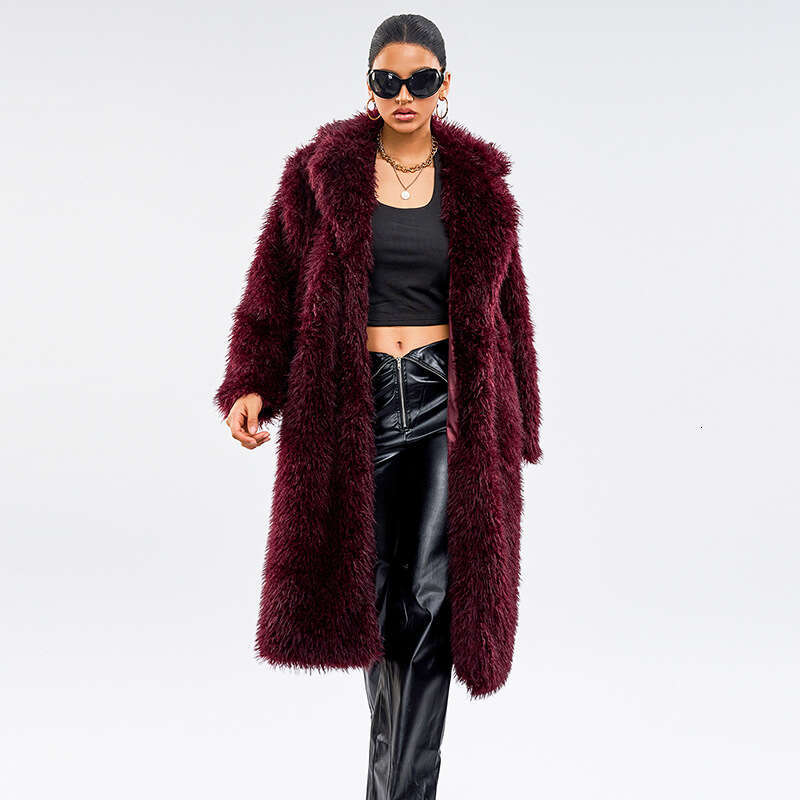 shanshi fur coat women Women's fashionable snow fox extended fur coat, women's winter