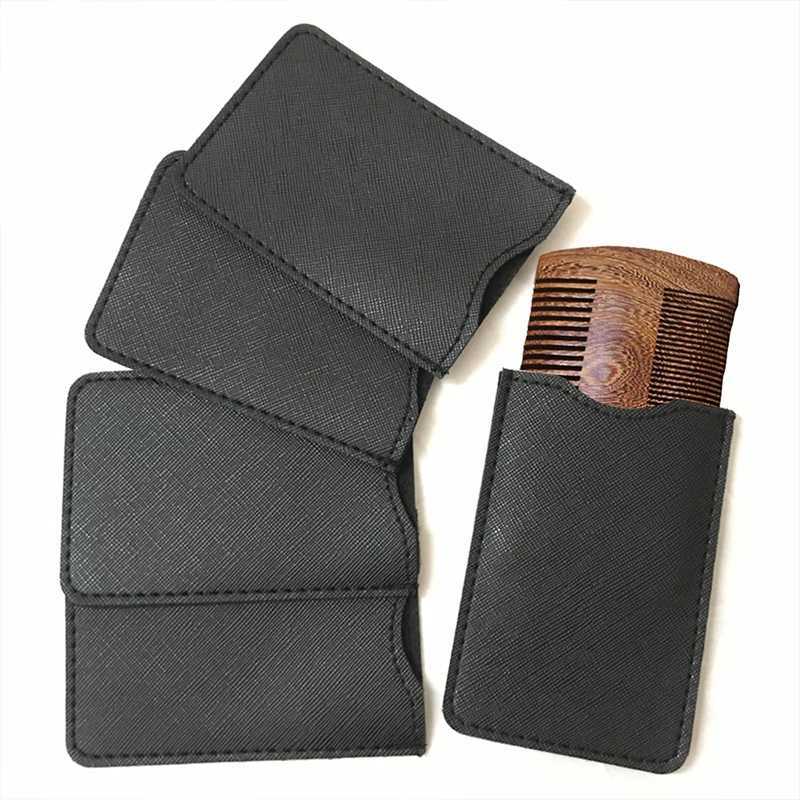 Handmade beard and hair comb vintage sandalwood comb Grate Comb leather comb W241112