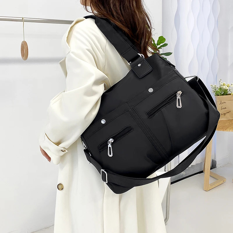 Student Canvas Portable Womens Cross Shoulder Bag Student High Capacity Top Multi functional Womens Handbag 241111