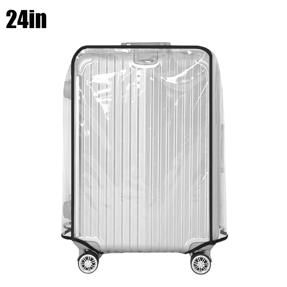 Suitcase Cover Clear 20-30Inch Protector PVC ddmysmile Travel Lage Protector Waterproof Protective Suitcase Cover For Wheeled Suitcase Smile