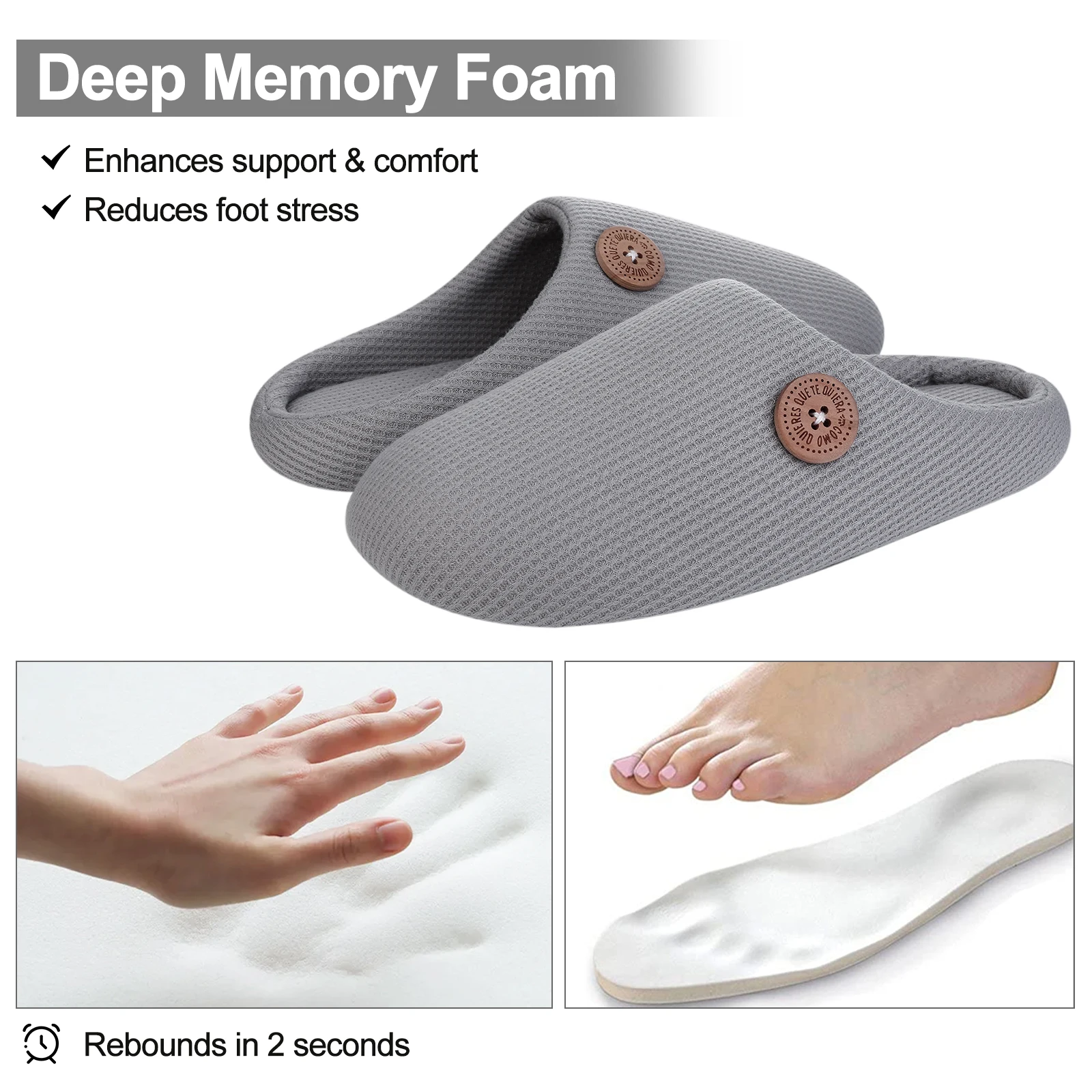 Bebealy New Home Shoes For Men Indoor Soft Non-slip Mule Flip flops 2023 Casual Cozy Fluffy Flip flops Man With Mute Memory Foam