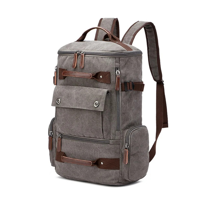 Vintage Men's Backpack Canvas School Bag Travel s Large Capacity Laptop Rucksack 5754c