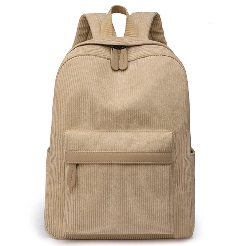 Stripe Simiple Corduroy Womens Backpack Teenage Harajuku Womens College Bag Student Womens Bag 241111