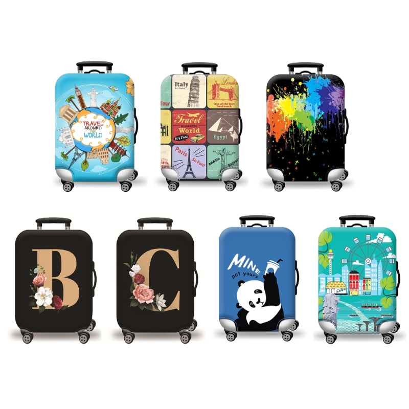 Washable Suitcase Protector Lage Sleeve Anti-scratch Protective Cover Dust-proof for 18-32Inch Suitcase Elastic Cover 6ad86
