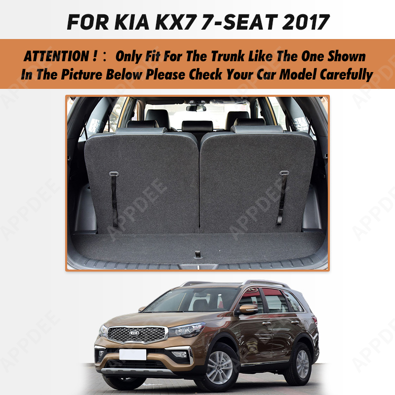 Auto Full Coverage Trunk Mat For Kia KX7 5/7-Seat 2017 Car Boot Cover Pad Cargo Liner Interior Protector Accessories bb57c