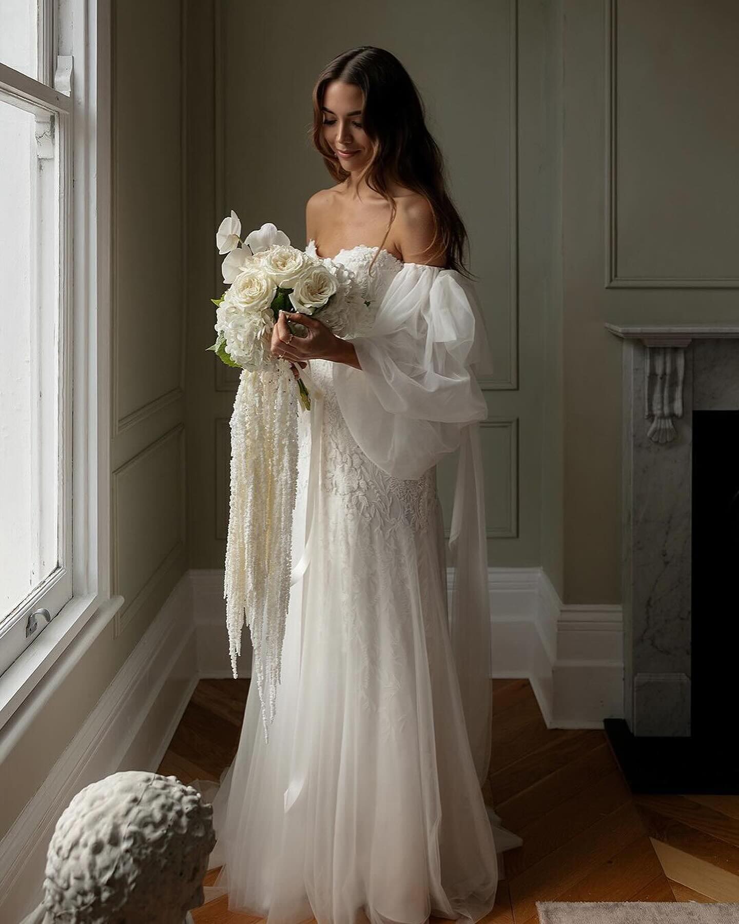 Boho Lace Mermaid Wedding Dress For Sweetheart Sleeves Country Wedding Dresses Bridal Gowns Backless Tulle Designer Bride Dress 0616