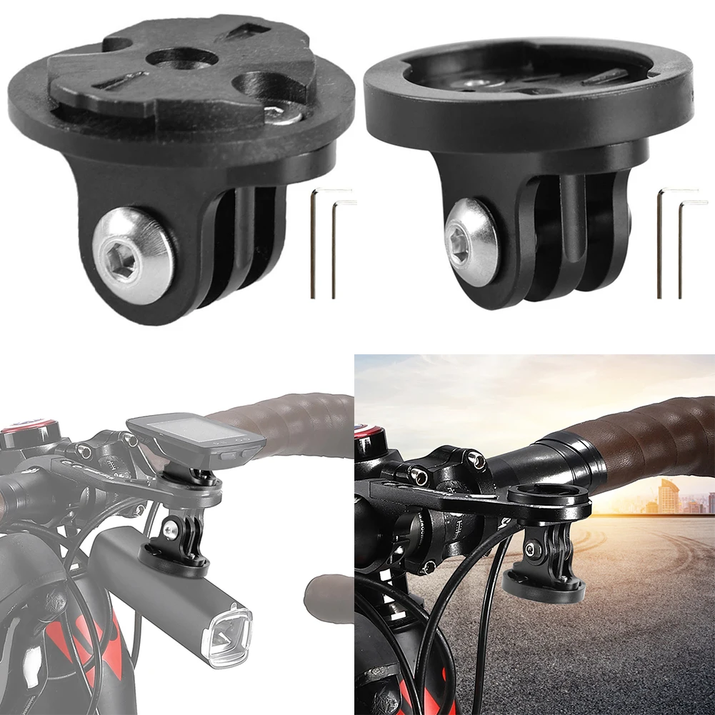 Bicycle Camera Light Mount Cycling Front Light Bracket Camera Stand Bike Computer Holder Adapter Aluminum Alloy for Garmin GOPRO