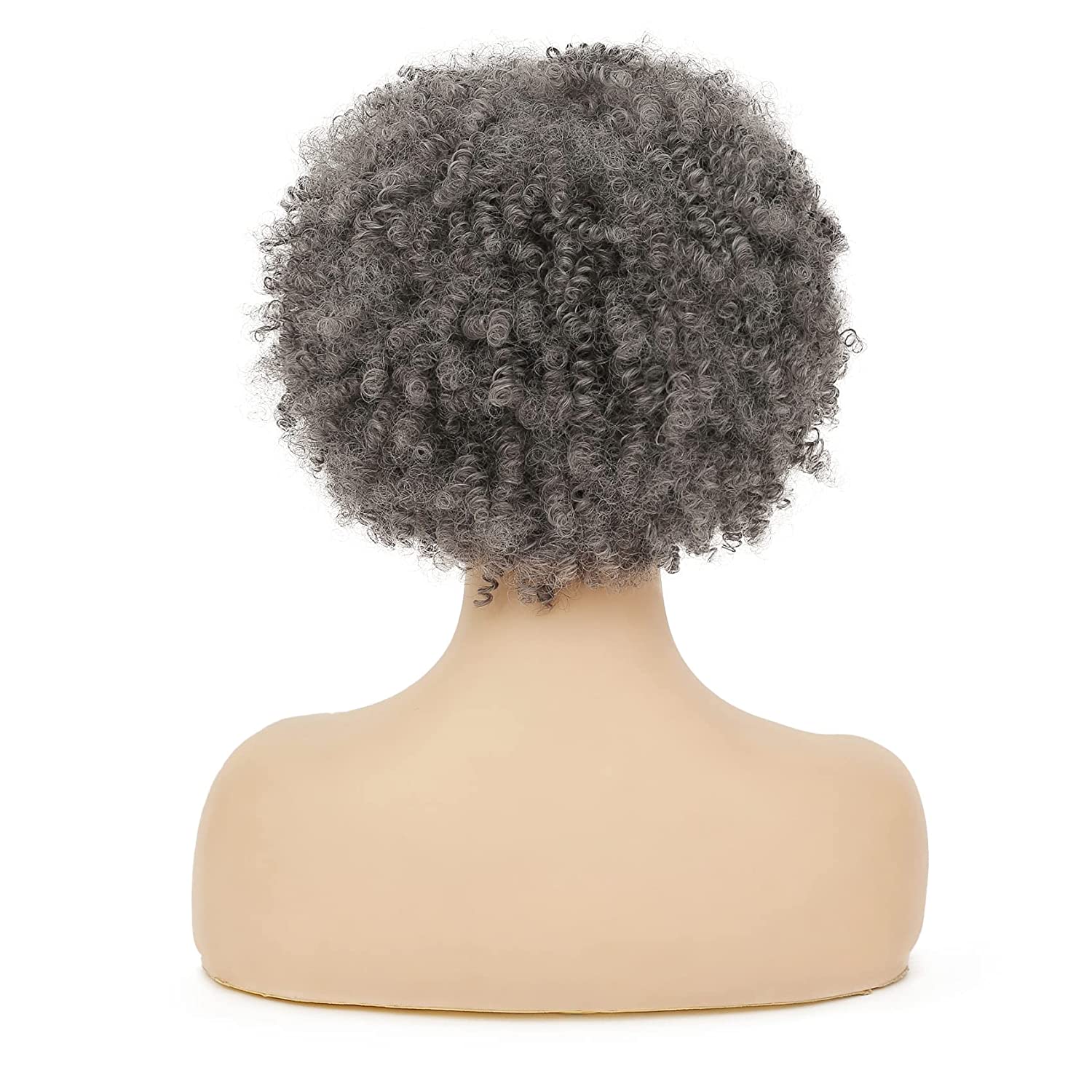 Chic gray human hair wigs lace front short ombre fabulous wigs grey kinky curly afro natural salt and pepper silver grey real brazilian hair lace fron