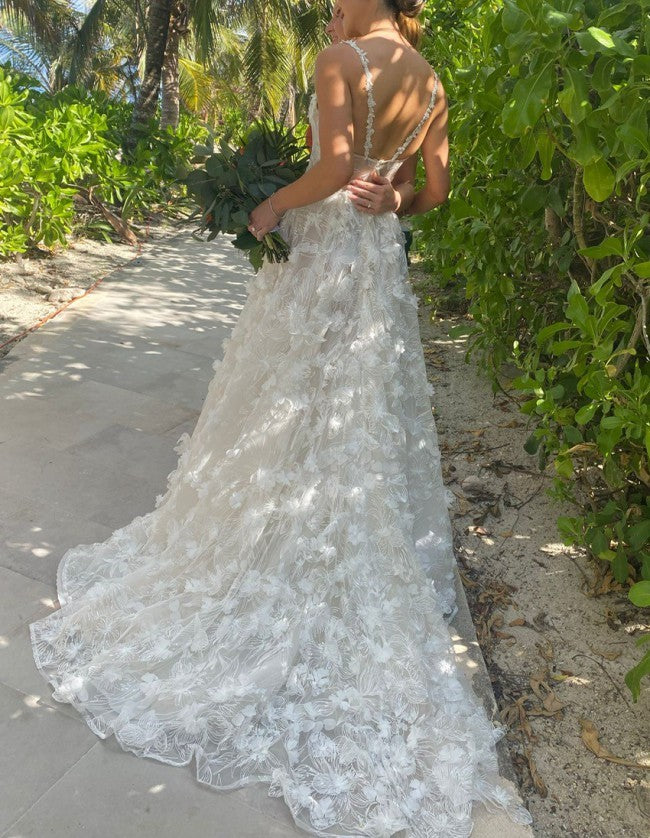Romantic Ball Gown Wedding Dresses 2024 Sweetheart with Lace Appliques Beaded Bridal Dress Detachable Sleeve Tulle vestidos de novia 04