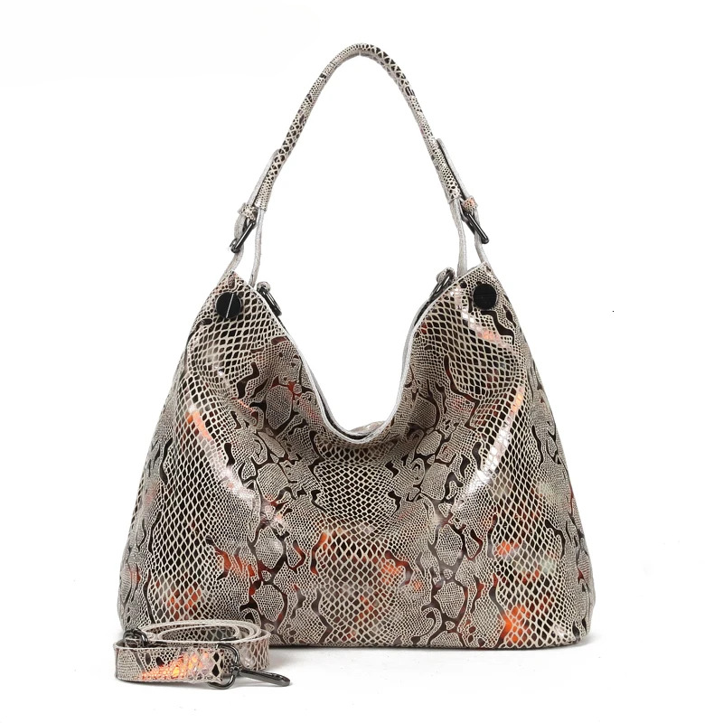 Female Genuine Shoulder Bags New Serpentine Emed Shiny Cross Body Real Cow Leather Handbags Women Gl08 Genuine Leather Serpentine BagVoyage