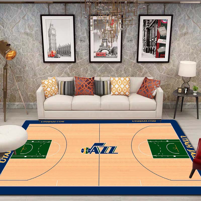 3D Print Basketball Court Carpet Rug for Home Living Room Bedroom Sport Room Sofa Doormat Decor,Non-slip Floor Mat