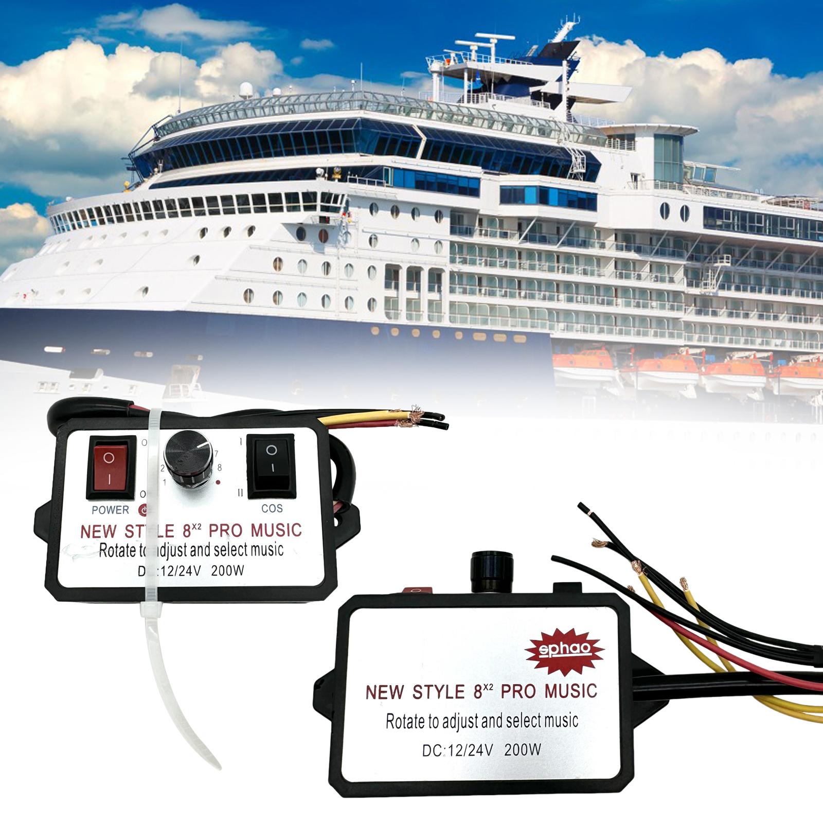 Car Horn Controller Electric Horn Speaker Premium Universal Variety Sound Effects 12-24V Sound Control Unit for Boat Car