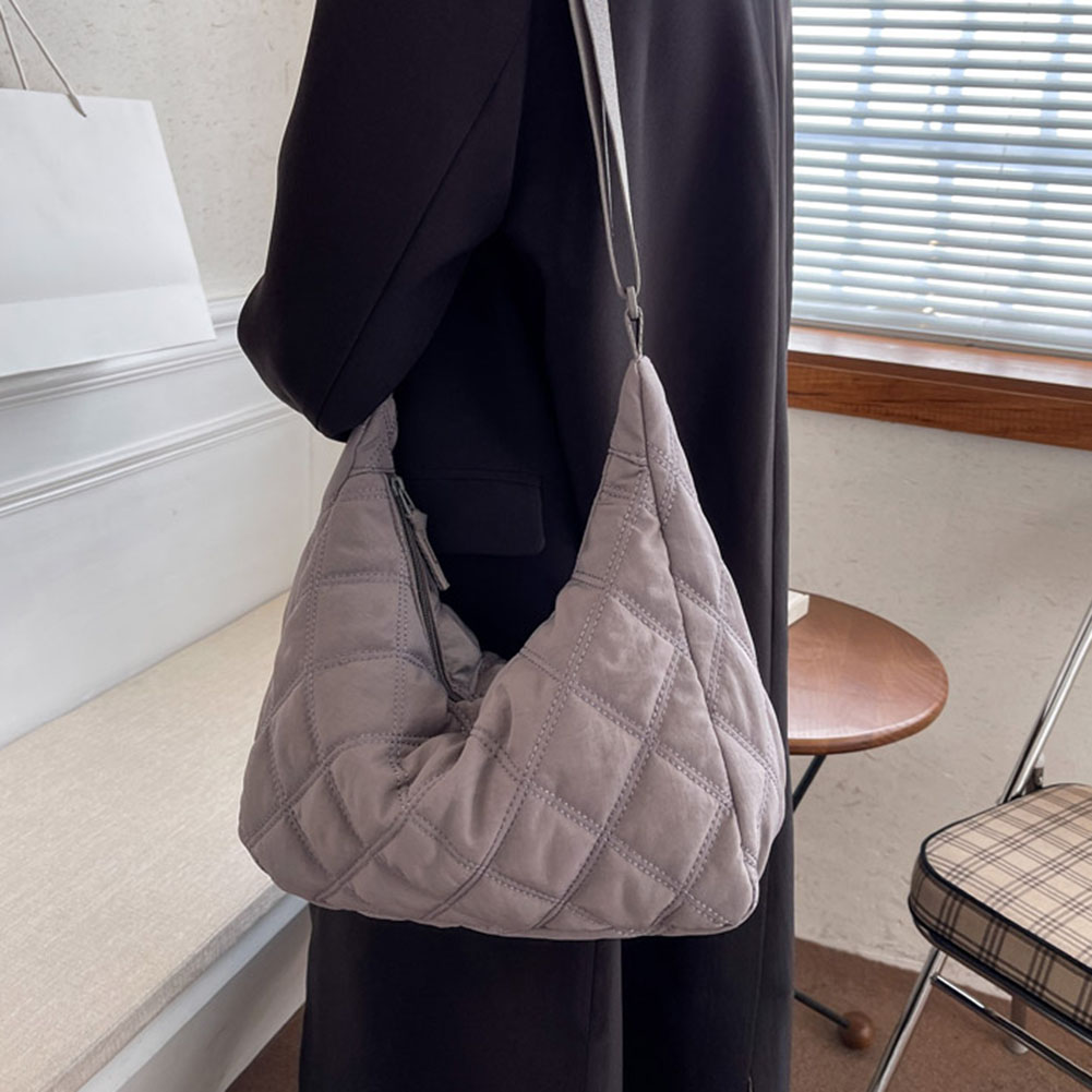 Women Bag Nylon Brand Quilted Padded Short Handle Totes Bag Luxury Crossbody Handbags Lady Soft Shoulder Satchels Side Bags 2023