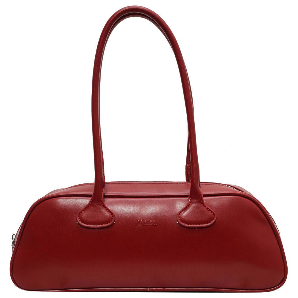 Women Retro Commuting Bag Large Capacity PU Leather Trendy Shopping Bag Solid Color Stylish Cylinder Bag Single Shoulder Bag