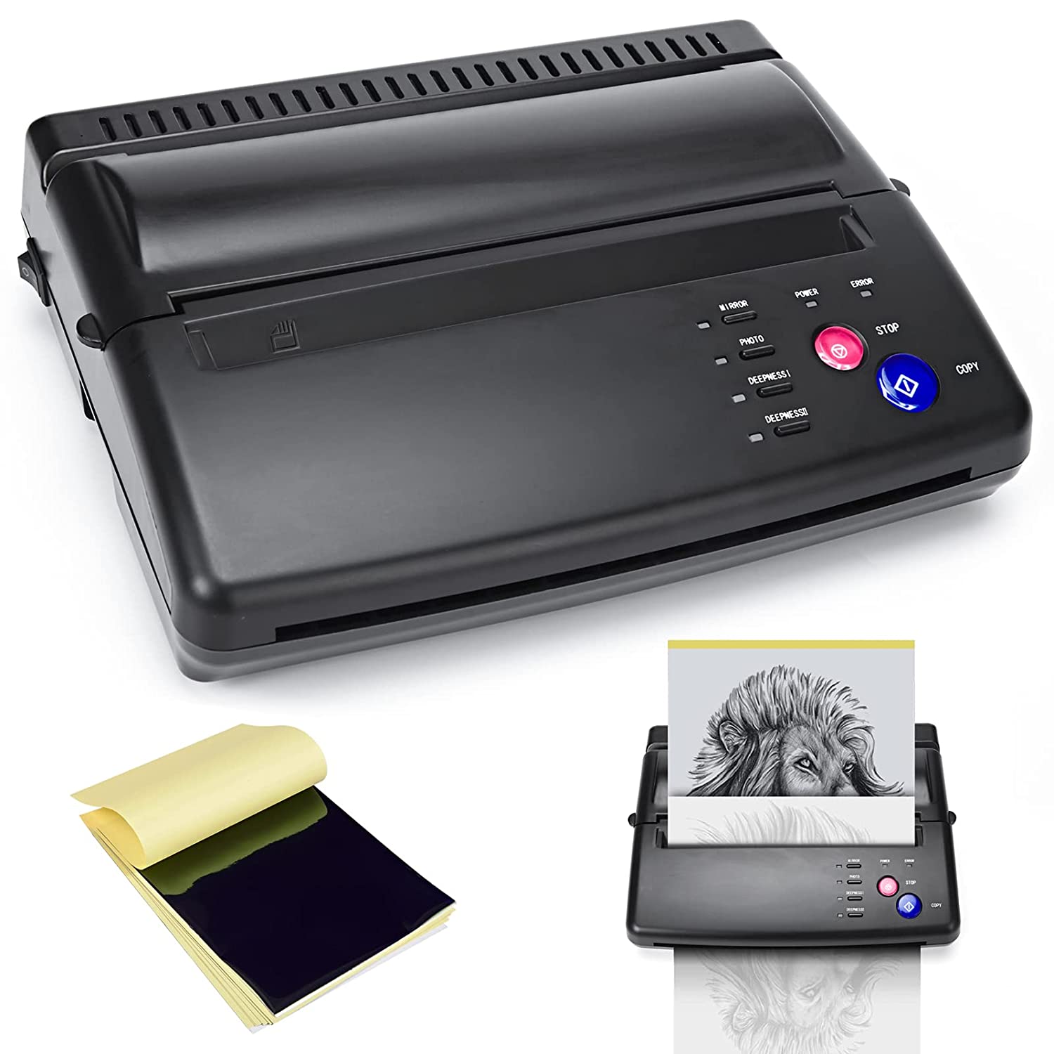 Black Tattoo Stencil Transfer Machine Printer Thermal Copier Tattoo Transfer Printer for Tattoo Transfer Paper