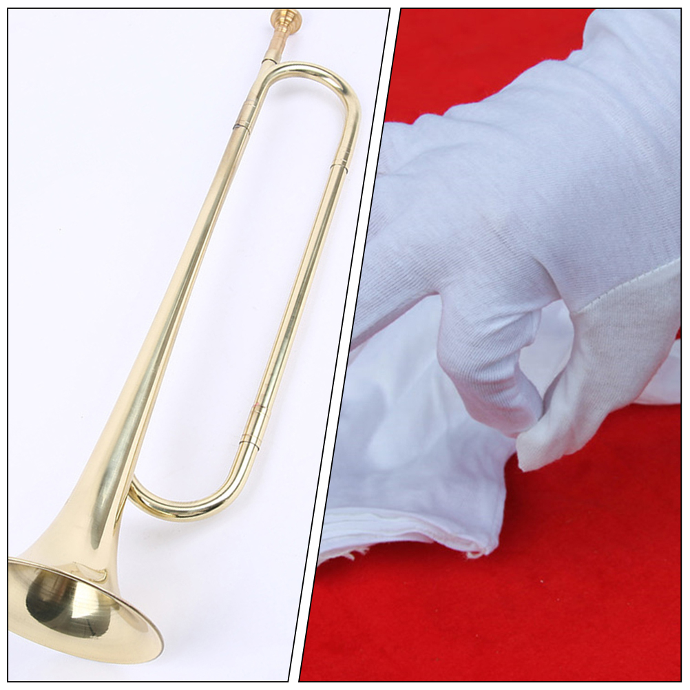 Musical Instrument Trumpet Kids Children Preschool Music Toy Wind Instrument Kids ddmysmile Trumpet Beginer With Gloves Smile